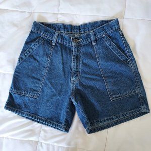 Vintage Northcrest Blue Jean Cargo Shorts size 6 (dark blue wash)